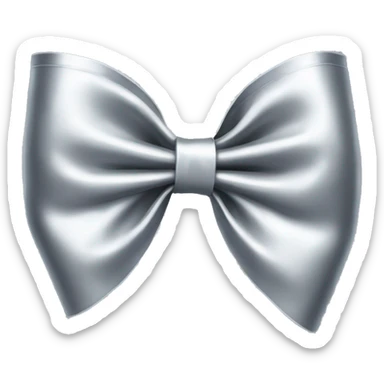 Silver bow sticker