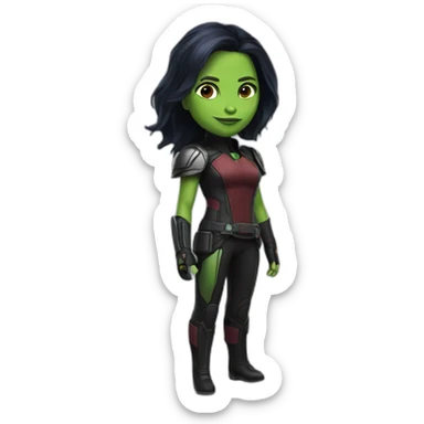 Gamora emoji 3d sticker