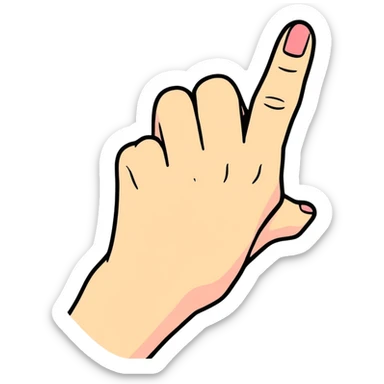 little finger sticker