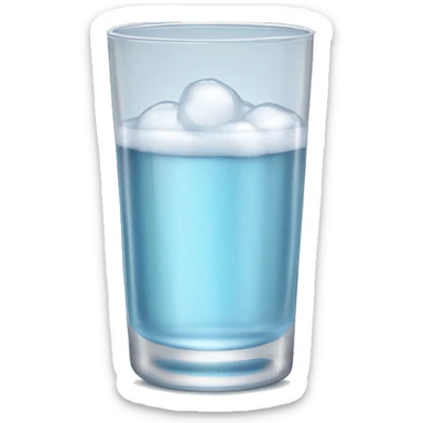 realistic glass of fizzy alka seltzer  sticker