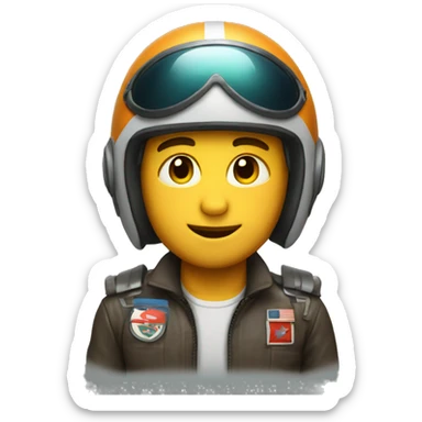 Boy with pilot helmet sticker