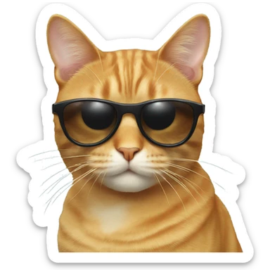 Cat with sunglasses sticker