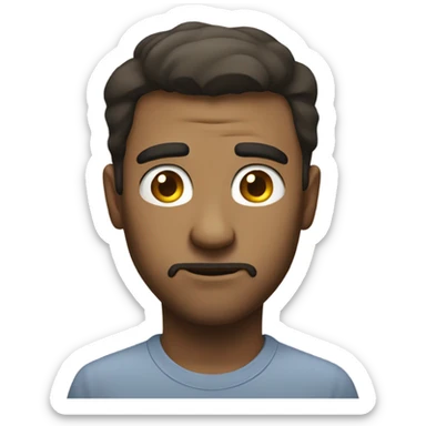 A man giving a side eye to the camera  sticker