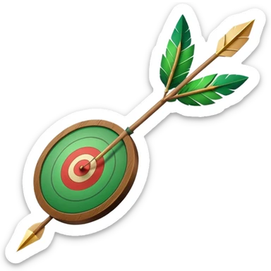 target and arrow sticker