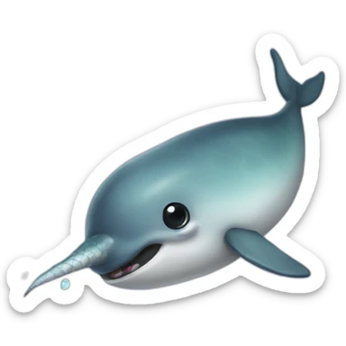 narwhal with an eyepatch sticker
