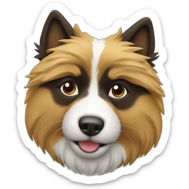 zwergspitz rural sticker