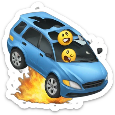 car accident sticker