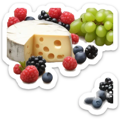 Cheese board with berries sticker