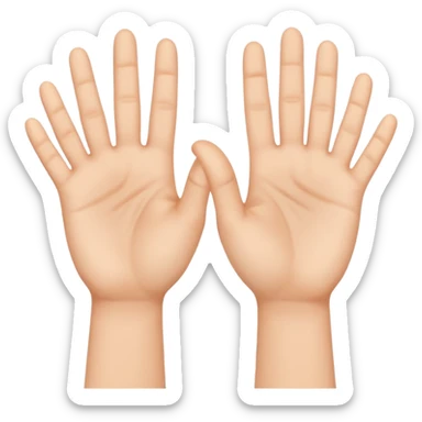 Innocent emoji hands up sticker