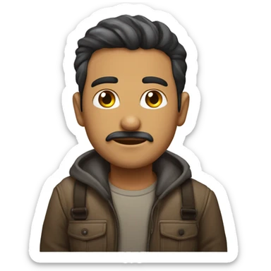 Kısa saçlı kumral çilli bir kız ve sarışın erkek sticker