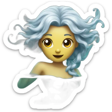 siren (evil mythical creature) swimming sticker