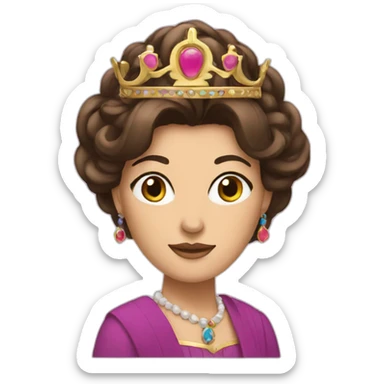 Brunette empress sticker