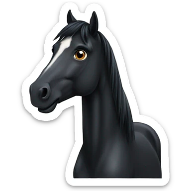 Black horse sticker