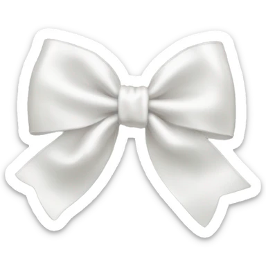 white satin bow sticker