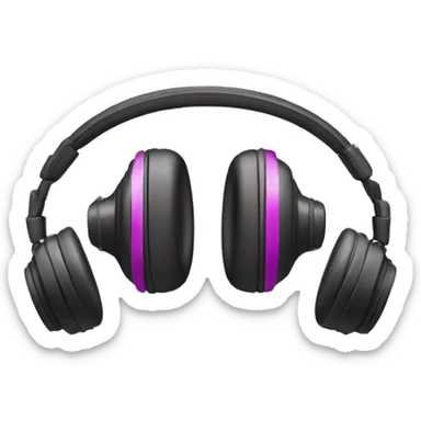 Headphones with bows on the side  sticker