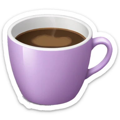 Mauve colored cup of coffee sticker