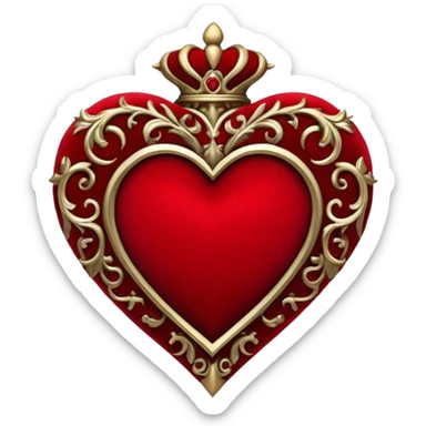 Gothic heart red  sticker