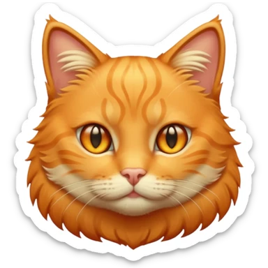 Buff orange tabby cat (light orange) with no white sticker