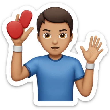 L emoticon deve  tirare uno schiaffo al rovescio  sticker