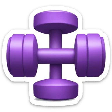 light purple dumbbell sticker