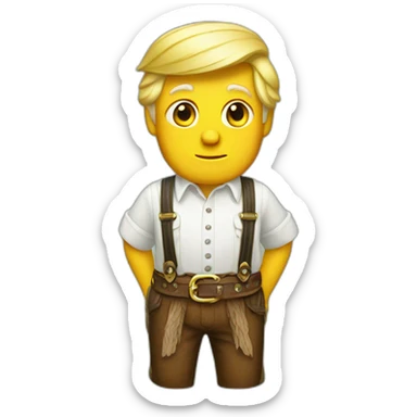 Donald trump in lederhosen sticker