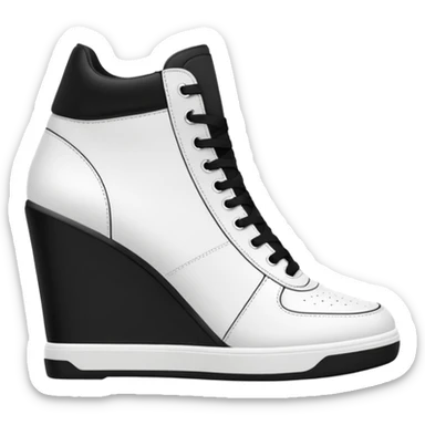 line art wedge sneakers sticker