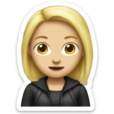Blonde Girl Robber Emoji sticker