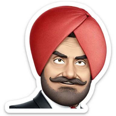 male portrait with necktie sticker