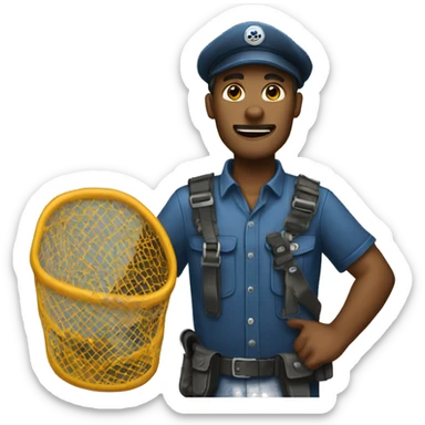 Dog catcher net sticker