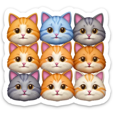 Cats, love and happiness sticker