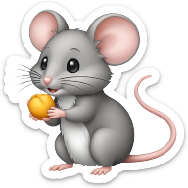 mouse with extra long tail sticker