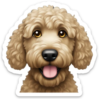 Black goldendoodle sticker
