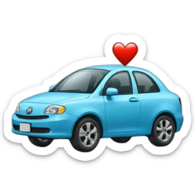Car wifi a big heart sticker