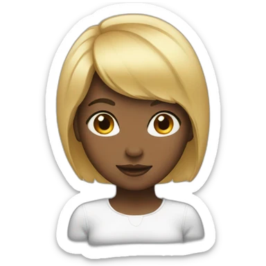 a girl with a bang sticker