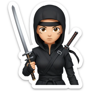 ninja woman chaos coordinator sticker