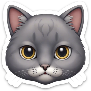 Sad cat with big eyes sticker