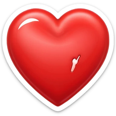 red beating heart symbolizing love sticker