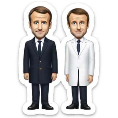 Emmanuel macron embrasse sarkozi sticker