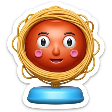  jeff koons SPAM meatball spaghetti sculpture  sticker