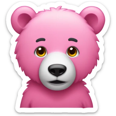 Oso de peluche rosa fuerte sticker