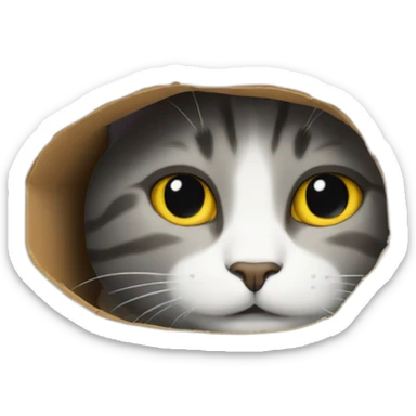 Cat who plays hide and seek sticker