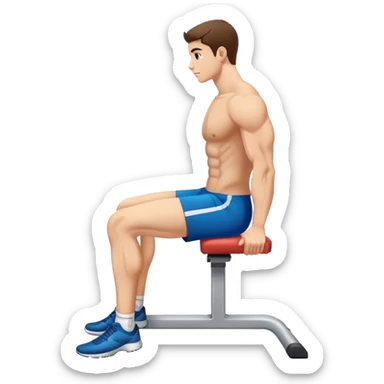 side-view seated calf-raise lower leg exercise sticker