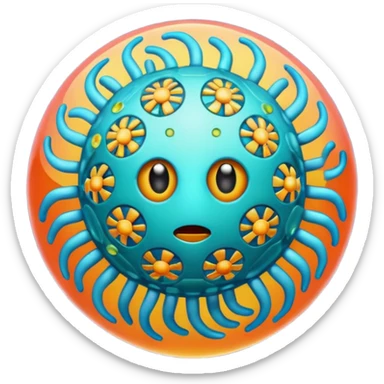  virus with many part sticker