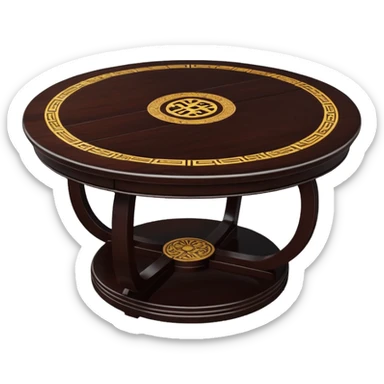 large wooden circle dining table chinese sticker