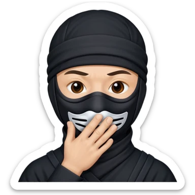 foto do Ninja ele mandando calar a boca sticker