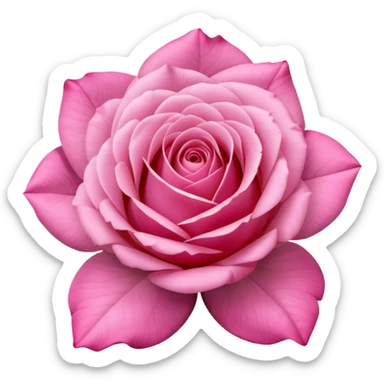 Polaroid photo of a pink rose  sticker