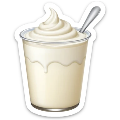 a cup of yoghurt sticker