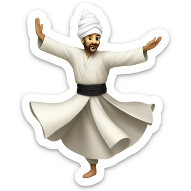 create sufi whirling dervish emoji symbol sticker