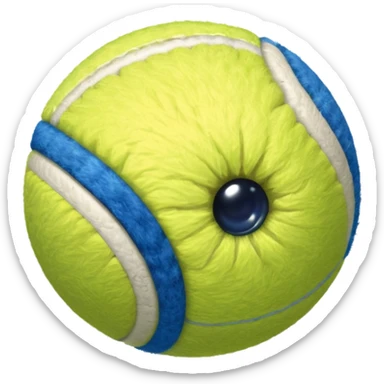 blue tennis ball sticker
