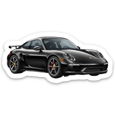 Black porsche sticker